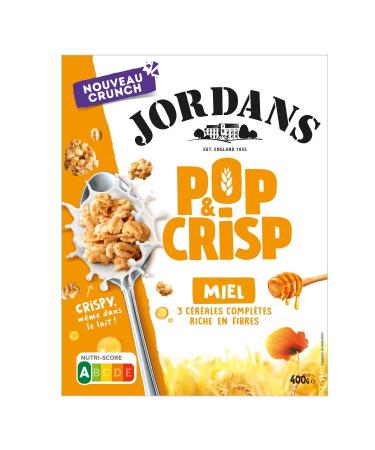 JORDANS C r ales Pop et Crisp au Miel Texture Croquante et Saveur Douce (Bo te 400g) - lot de 3 - Vendu par Lot