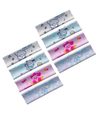 Eyeglass Cleaning Cloths for Glasses Cute Pet Design Microfiber Cleaning Cloth 8 Pcs Soft Glasses Lenses Cleaner Wipes for Eyeglasses Sunglasses Computer Screens Camera and More(6.89" x 5.7")