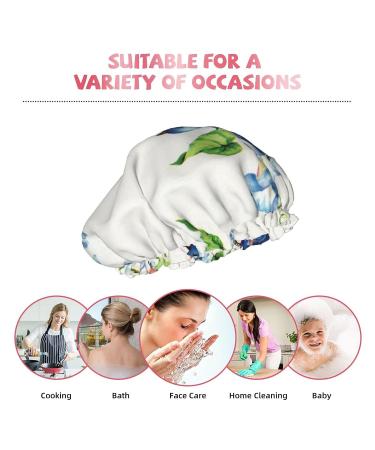 Happy Bluebirds Waterproof Shower Cap for Women - One Size Fits All - Ideal for All Hair Types - Buy Online on GoSupps.com