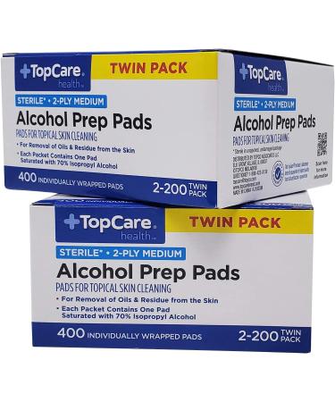 TOPCO Alcohol Prep Pads 800 Count - Sterile Wipes for Disinfecting, Cleansing, and First Aid - Buy Online on GoSupps.com