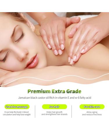 WHLH & WELL-BEING Jamaican Black Castor Oil - 100% Pure Organic Massage & Essential Oil (2PCS) for Hair Skin Face Eyelashes & Beard - Buy Online on GoSupps.com