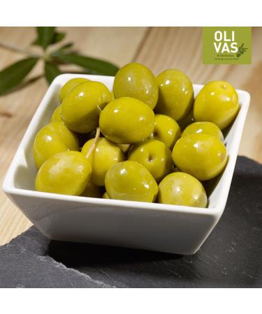 Buy OLIVAS Sevillanas 2 500g - Authentic Mild Manzanilla Olives from Seville | The Queen of Olives - Buy Online on GoSupps.com