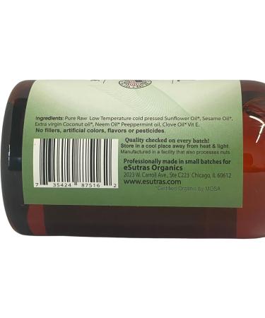 eSutras Pulling Oil Pure Herbal Mouthwash Organic Coconut Sesame Sunflower Oils + Mint Neem Clove Safely Whitens Teeth Refreshes Breath Strengthens Gums - Buy Online on GoSupps.com