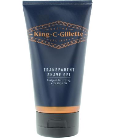 King C. Gillette Mens Transparent Shave Gel with White Tea and Argan Oil, 5oz - Buy Online on GoSupps.com