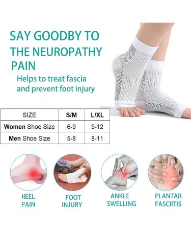 IVYDREVER Neuropathy Pain Relief Compression Socks - 5 Pairs for Women and Men, Multicolor Large-X-Large - Buy Online on GoSupps.com
