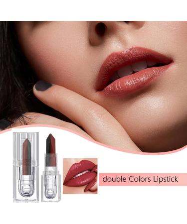 Matte Lipstick | Moisturizing Makeup Lipstick: Non-sticky dual-color lip gloss long-lasting moisturizing lipstick for healthy lips - Buy Online on GoSupps.com