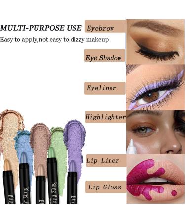 Aaiffey 5PCS Bright Light Shimmer Cream Eyeshadow Stick Set - Waterproof & Long Lasting | Hypoallergenic | 5 Colors - Buy Online on GoSupps.com