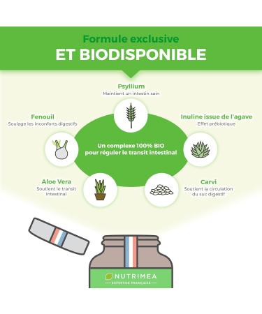 Laxatif Puissant BIO - Complexe de 5 Plantes + Pr biotiques - Contre Ballonnement & Constipation - Transit Naturel - Nutrimea - 90 G lules Vegan - Fabriqu en France - Buy Online on GoSupps.com