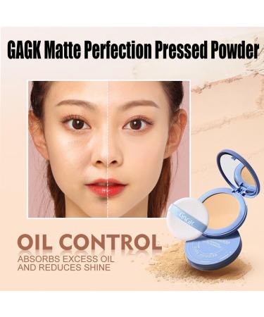 Generic GAGK Matte Perfection Pressed Powder Oil Control Face Pressed Powder Waterproof Long Lasting Finishing Powder (#02 NATURAL BEIGE) - Buy Online on GoSupps.com