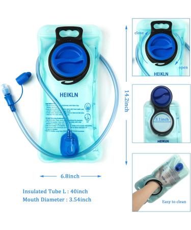 2L Leak Proof Hydration Bladder 2PC Set - BPA Free, Easy Clean Water Reservoir for Bicycling, Hiking, Camping - Military Grade Hydration Pack Replacement - Buy Online on GoSupps.com