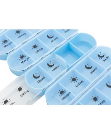 Smart Planet Tablet Box - 7-Day Pill Organizer with 4 Compartments | Senior-Friendly Medication Reminder for Morning Evening & Night - Ideal for Travel - Buy Online on GoSupps.com
