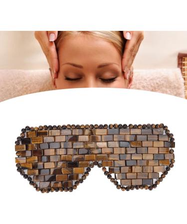 Natural Jadestein Eye Cushion - Anti-Wrinkle Sleep Aid & Fatigue Relief - 100% Natural Yellow Tiger Eye Stone for Face Contouring & Better Absorption - Buy Online on GoSupps.com