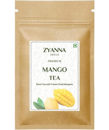 Zyanna Mango Green Tea 100g/3.53oz - 50 Cups Premium Loose Leaf Decaf Herbal Tea Dried Mango Natural Ingredients Eco-Friendly Packing Whole Leaf Brew Hot or Iced - Buy Online on GoSupps.com