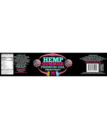 Hemp Gummies for Relaxation and Rest-Natural Hemp Oil Gummies, Fresh Fruity Flavors Tasty Relief-Made in USA-High Potency Gummy Edibles-Extra Strength 90 Bears - Buy Online on GoSupps.com