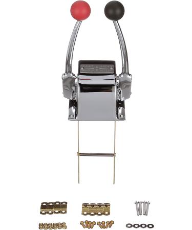 Seachoice Twin Lever Control Chrome-Plated Brass Red and Black Knobs - 8-5/16 Tall - Buy Online on GoSupps.com