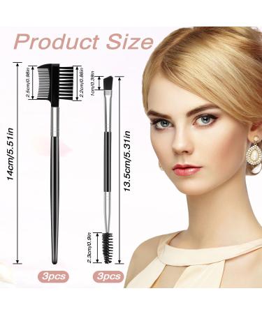 6-Piece 2-in-1 Eyebrow & Eyelash Brush Set | Double Head Makeup Tools for Women - Shop Internationally - Buy Online on GoSupps.com