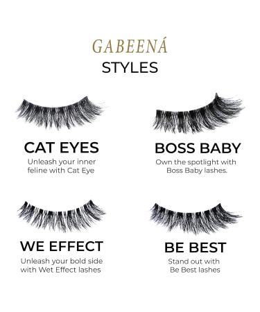 Shop Gabeena Self-Adhesive False Eyelashes Waterproof Reusable Wispy Lash Extensions for a Natural Look Flexible & Trimmable International Shipping Available - Buy Online on GoSupps.com