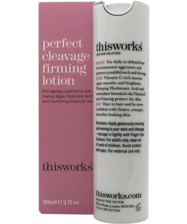 This Works Perfect Cleavage Firming Lotion - Anti-Ageing Moisturizer for Neck & D colletage - Skin Tightening Cream with Vitamin C, Algae & Larch Extract - 60ml - Buy Online on GoSupps.com