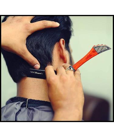 Professional Barber Straight Razor - Stainless Steel Wood Shaving Kit for Men | Vintage Cut Throat Shavette - Salon Quality - Buy Online on GoSupps.com
