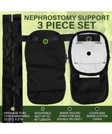 Nephrostomy Tube & Drainage Bag Cover (Black) - Comfortable Durable & Secure | International Shipping Available - Buy Online on GoSupps.com
