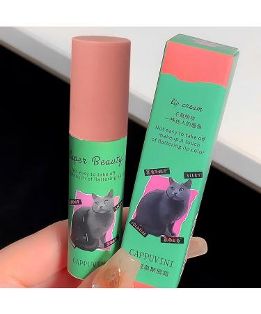 3Pcs Matte Lip Gloss Set - Waterproof Long Lasting Velvet Lipstick in Cute Cat Package | High Pigmented Non-Stick Lip Stain Makeup - Buy Online on GoSupps.com