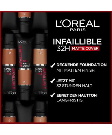 L'Oral Paris Infaillible 32H Matte Liquid Foundation - Waterproof Long-Lasting High Opacity 4% Niacinamide No. 330 Neutral Undertone 30ml - International Shipping Available - Buy Online on GoSupps.com
