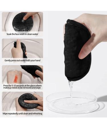 Arqumi Reusable Makeup Remover Pads 4PCS | Double-sided Microfibre Face Pads | Washable Makeup Remover Cloths for All Skin Types - Buy Online on GoSupps.com