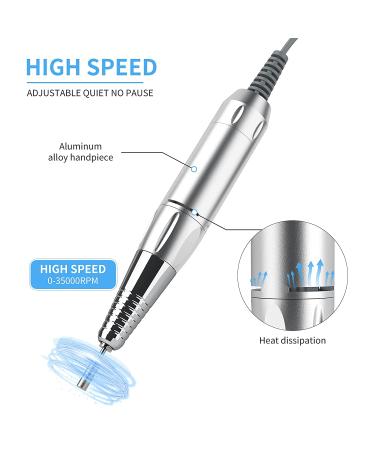 VTRIN Portable Electric Nail Drill Kit for Acrylic Nails - High Speed, Low Heat, Salon Quality Results - Nail Drill Bits and Sanding Bands Included - Perfect for Home DIY or Professional Salon Use - Buy Online on GoSupps.com