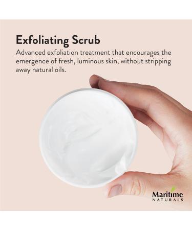 Maritime Naturals Exfoliating Scrub Naturally Unscented Face Exfoliator For All Skin Types with Tropical Fruit Extracts Shea Butter & Vitamin E Gentle Facial Scrub For Glowing Skin 120 mL - Buy Online on GoSupps.com