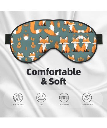 Yellow Fox Eye Mask - Soft Elastic & Adjustable Sleep Mask for Men & Women | Perfect Nighttime Comfort - Buy Online on GoSupps.com