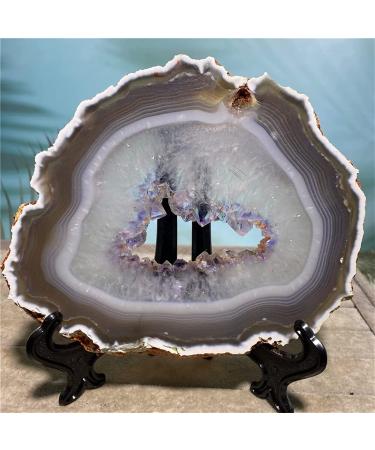 Amethyst Rough Stone Amethyst Agate Stone Slab Raw Minerl Gem Geode Home Decor Wicca Witchcraft