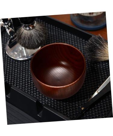Angoily Wooden Razor Cleaning Bowl | Dual Serving Container for Shaving Foam & Soap | Travel-Friendly Bath Accessory - Buy Online on GoSupps.com