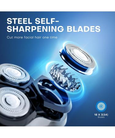 Head Shaver for Men - Rechargeable Waterproof Electric Razor & Beard Trimmer | Fast Charging USB Shaving Machine - Buy Online on GoSupps.com