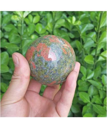 Natural Sphere Natural Green Flower Crystal Quartz Epidote Stone Ball Sphere 1pc for Decoration Gift Decoration feng Shui. 60-70mm - Buy Online on GoSupps.com
