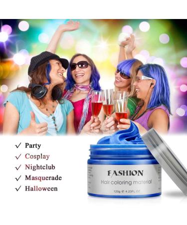 120g Hair Wax | Temporary Hair Color for Men & Women | Professional Styling Pomade | Long-lasting & Moisturizing | 6 Colors Available - Buy Online on GoSupps.com