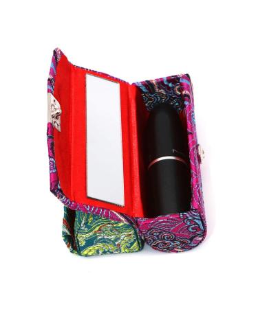 Outman Pack of 6 Floral Lipstick Case Holder with Mirror | Travel Makeup Organizer & Purse Lipstick Storage - Color 1 - Buy Online on GoSupps.com