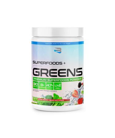 Believe Supplements Superfoods+Greens - Superfood Blend | Boost Energy Immunity and Digestion | Rich in Antioxidants & Essential Nutrients! (30 servings Mixed Berry) Mixed Berry 300 g (Pack of 1)