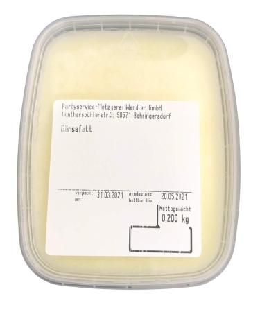 Buy Unseasoned Homemade Goose Fat (200g) - Premium Quality for Cooking & Baking | International Shipping Available - Buy Online on GoSupps.com