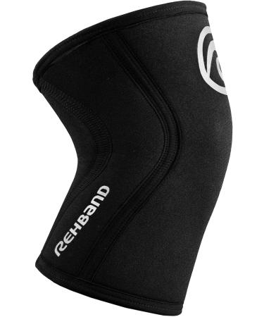 Rehband Knee Bandage - 5mm Neoprene Knee Support for CrossFit & Heavy Training | Unisex XL Silver/Black | Shop Now - Buy Online on GoSupps.com