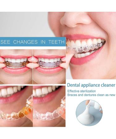 Retainer Cleaner Aligner Cleaner Clear Retainer Cleaner Teeth Aligner Foam Retainer Whitening Foam Retainer Cleaning Spray for Oral Appliances Dentures Retainers and Aligners Fights Bad Breath 60ml - Buy Online on GoSupps.com
