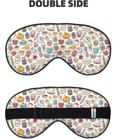Buy Comfortable Cooking Utensils Print Sleep Masks | Soft Eye Masks with Adjustable Straps for Home & Travel - Buy Online on GoSupps.com