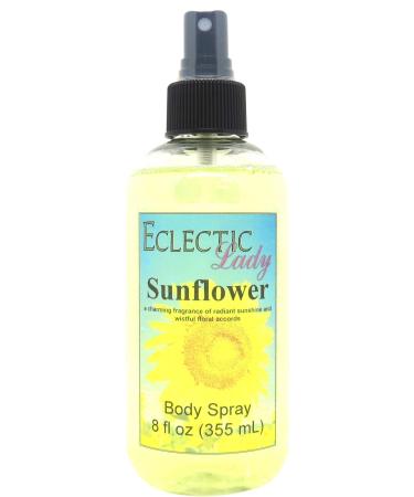 Sunflower Body Spray (Double Strength) 8 ounces Body Mist for Women with Clean Light & Gentle Fragrance Long Lasting Perfume with Comforting Scent for Men & Women Cologne with Soft Subtle Aroma 8 Fluid Ounces (Double Strength)
