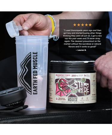 Earth Fed Muscle Stammpede Pre Workout Dragon Fruit Punch Clean Energy Focus Muscle Support No Fillers or Artificial Flavors 30 Servings - Buy Online on GoSupps.com
