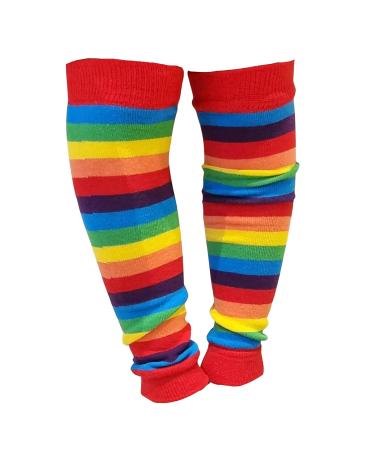 Baby Kids Boys Girls Rainbow Stripe Leg Warmers Age 6 months up to 5 years old Red