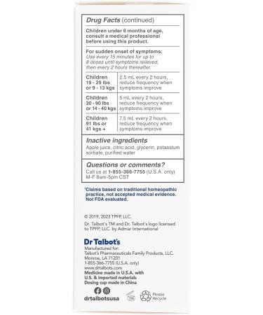 Dr. Talbot's Tummy Ache Relief - Natural Apple Juice Flavor (4 fl oz) for Ages 2-12 Years - Buy Online on GoSupps.com