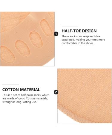 Buy COHEALI 5 Pairs Invisible Five Toe Socks - Forefoot Pads & Cushions for Women | Low Cut Cotton High Heel Liner Socks - Buy Online on GoSupps.com