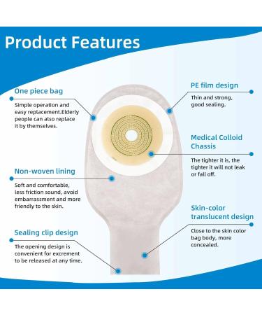 10PCS Skin-Friendly Colostomy Bags with Clamp Closure - Ostomy Supplies for Ileostomy Stoma Care - Buy Online on GoSupps.com