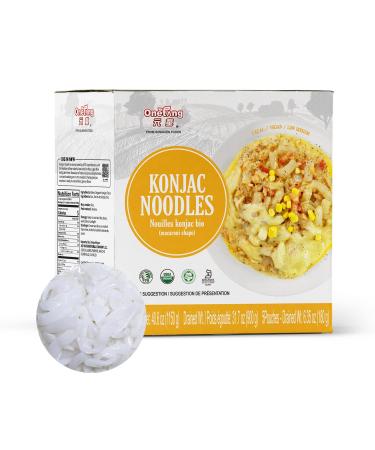 ONETANG Organic Shirataki Konjac Macaroni Pasta - 5 Pack | Vegan, Low Calorie, Gluten Free, Fat Free, Keto Friendly | Healthy Diet Holiday Gift - 40.6 Oz - Buy Online on GoSupps.com