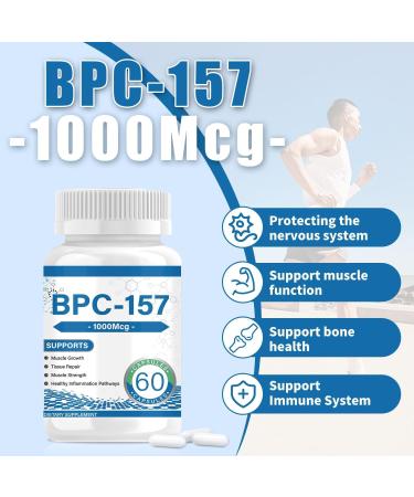 BPC 157 Peptide Capsules - 1000mcg 60 Capsules BPC-157 Protective Compound for Muscle Workout Recovery Non-GMO Dairy Free Gluten Free - Buy Online on GoSupps.com