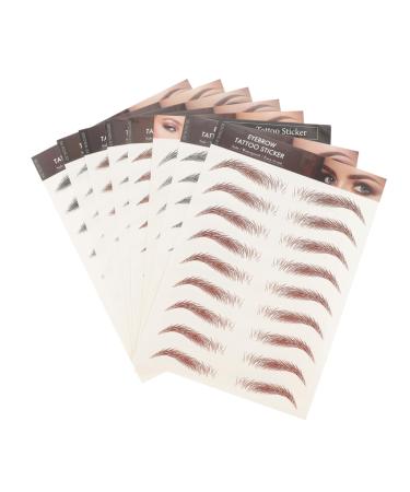 WOONEKY 8pcs Imitation Eco Eyebrow Sticker Transfer Eyebrow 6d Hair-like Eyebrows Fake Transfer Stickers